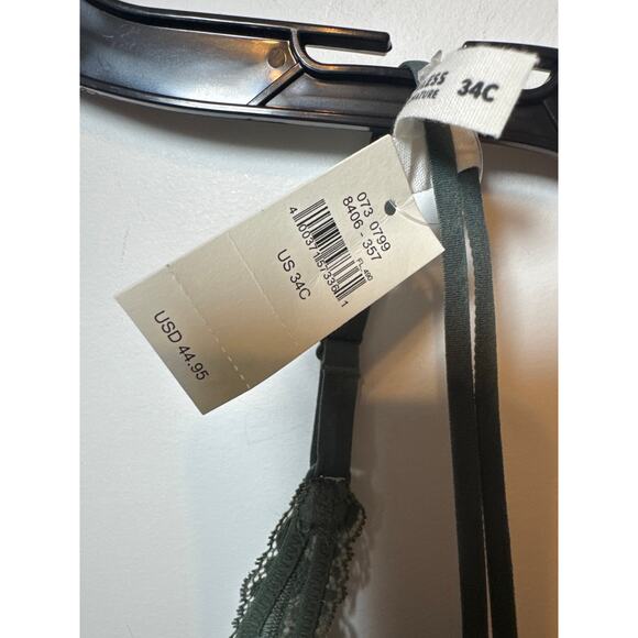 Brand New Offline by Aerie Women's 34C Green Floral Lace Wireless Bra - Picture 4 of 8